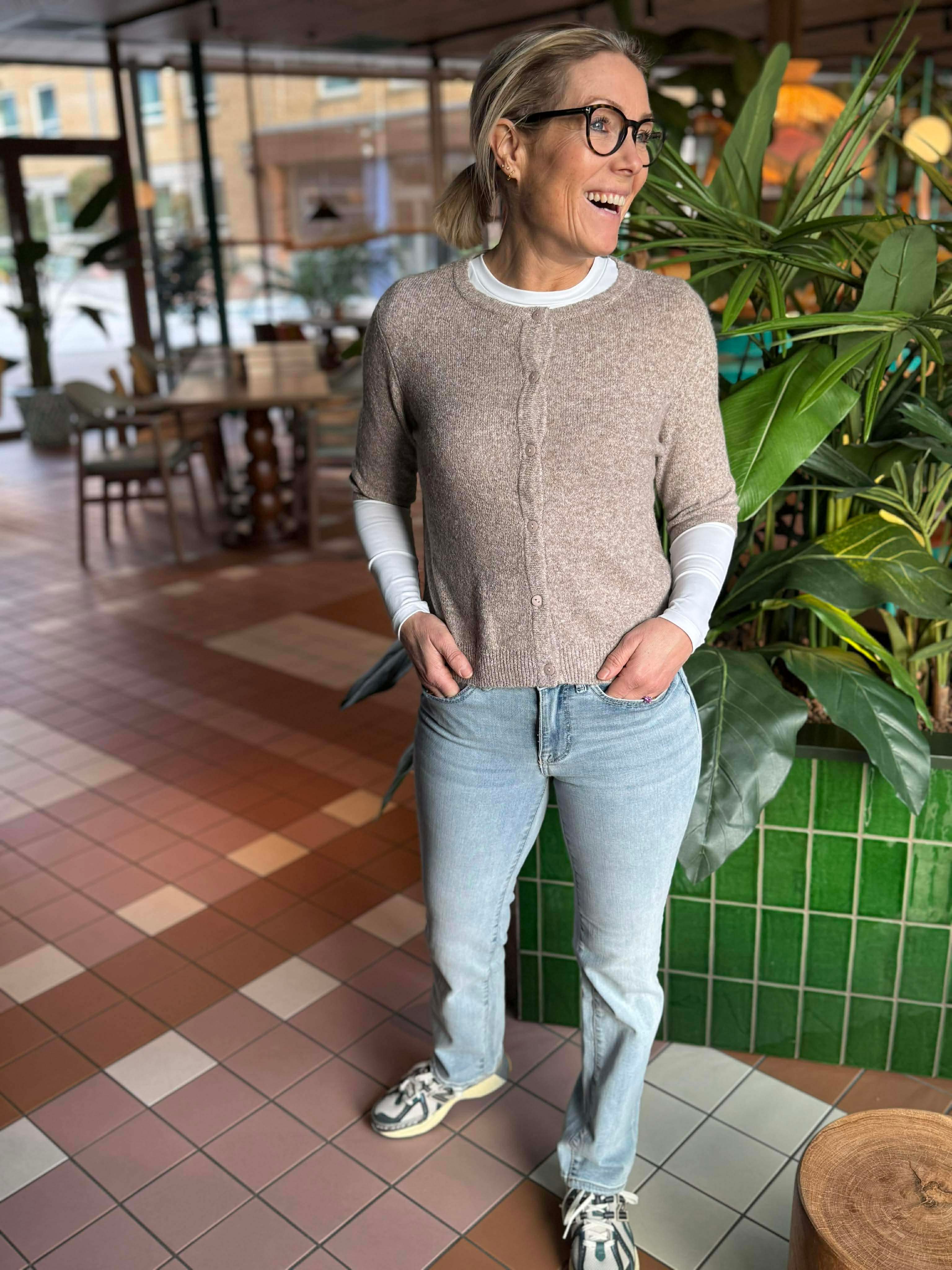 VMDOFFY SS Knit Cardigan - Moon Rock